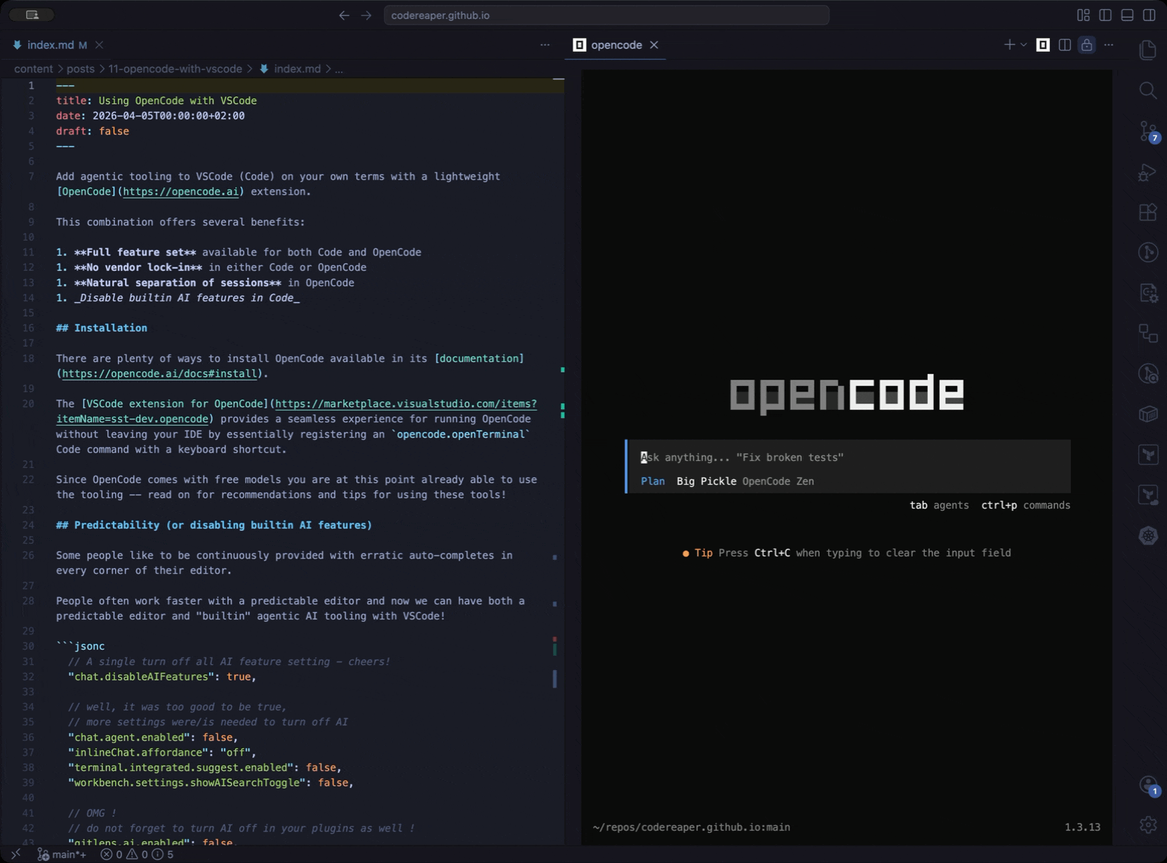 Demonstration of add reference to opencode